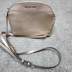 Micahel Kors Emmy Medium Crossbody Leather Rose Gold NWT
